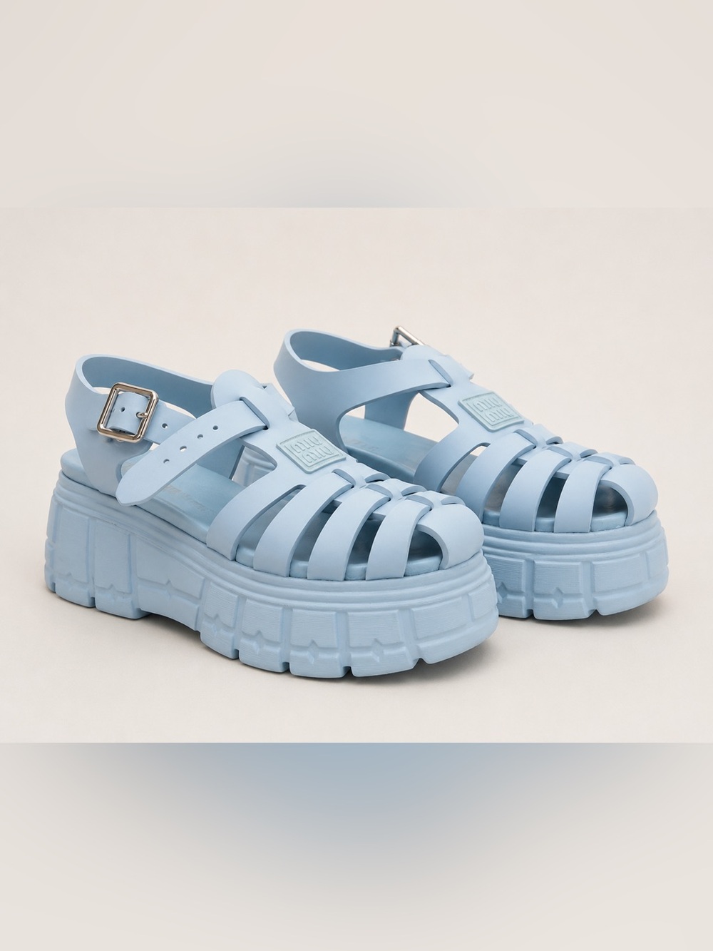 Miu Miu Soft Cage Platform Sandals
